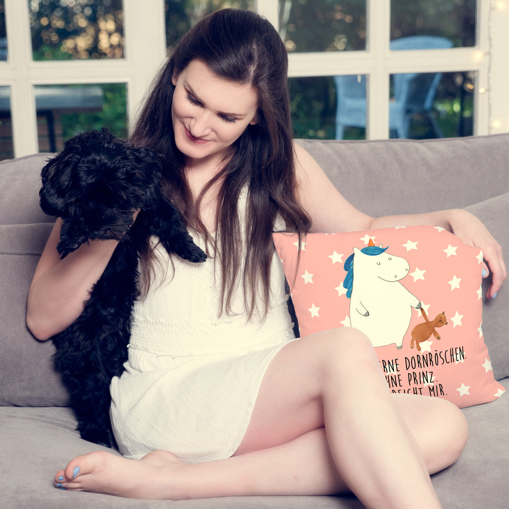 40x40 Kissen Einhorn Teddy Kissenhülle, Kopfkissen, Sofakissen, Dekokissen, Motivkissen, Einhorn, Einhörner, Einhorn Deko, Pegasus, Unicorn, schlafen, gute Nacht, Single, Bett, Träumen, Freundin, Singleleben