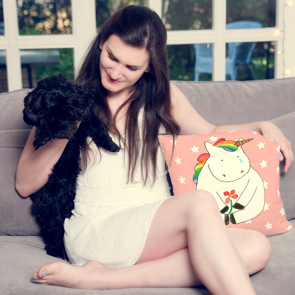 40x40 Kissen Einhorn Traurig Kissenhülle, Kopfkissen, Sofakissen, Dekokissen, Motivkissen, Einhorn, Einhörner, Einhorn Deko, Pegasus, Unicorn, Glitzer, Trösten. Freundschaft, Freunde, Liebe, Trauer, Grußkarte, Blume