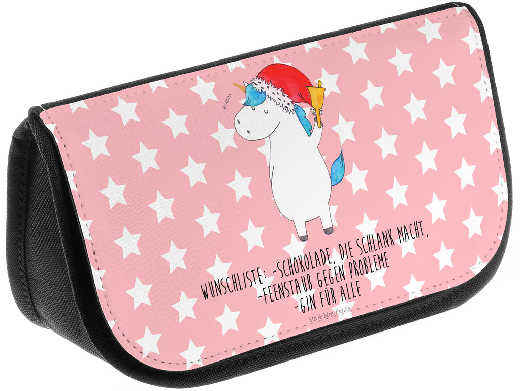 Kosmetiktasche Einhorn Weihnachtsmann Kosmetikbeutel, Kulturtasche, Kulturbeutel, Schminktasche, Make-Up Tasche, Einhorn, Einhörner, Einhorn Deko, Pegasus, Unicorn, Gin, Schokolade, Schoki, Weihnachten, Weihnachtsmann, Nikolaus, Wunschzettel, Wunschliste, Feenstaub