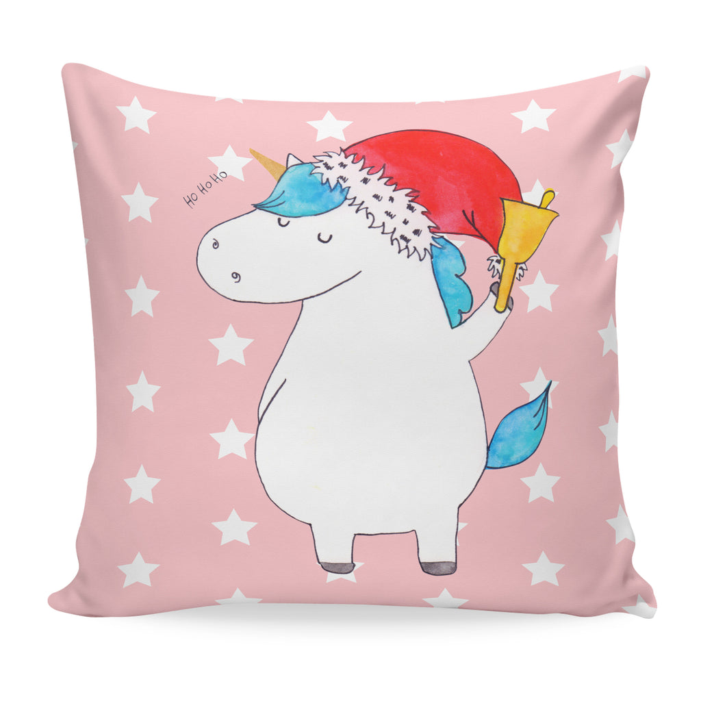 40x40 Kissen Einhorn Weihnachtsmann Kissenhülle, Kopfkissen, Sofakissen, Dekokissen, Motivkissen, Einhorn, Einhörner, Einhorn Deko, Pegasus, Unicorn, Gin, Schokolade, Schoki, Weihnachten, Weihnachtsmann, Nikolaus, Wunschzettel, Wunschliste, Feenstaub