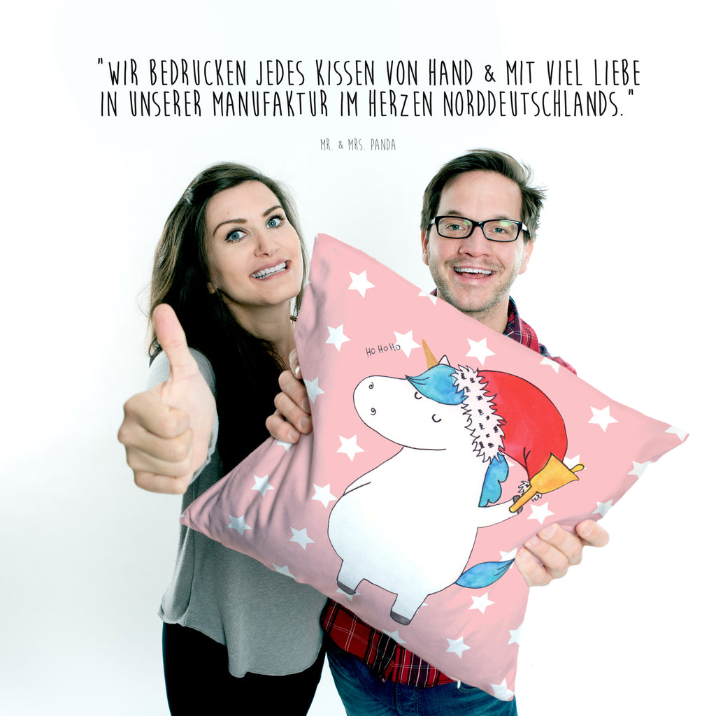40x40 Kissen Einhorn Weihnachtsmann Kissenhülle, Kopfkissen, Sofakissen, Dekokissen, Motivkissen, Einhorn, Einhörner, Einhorn Deko, Pegasus, Unicorn, Gin, Schokolade, Schoki, Weihnachten, Weihnachtsmann, Nikolaus, Wunschzettel, Wunschliste, Feenstaub