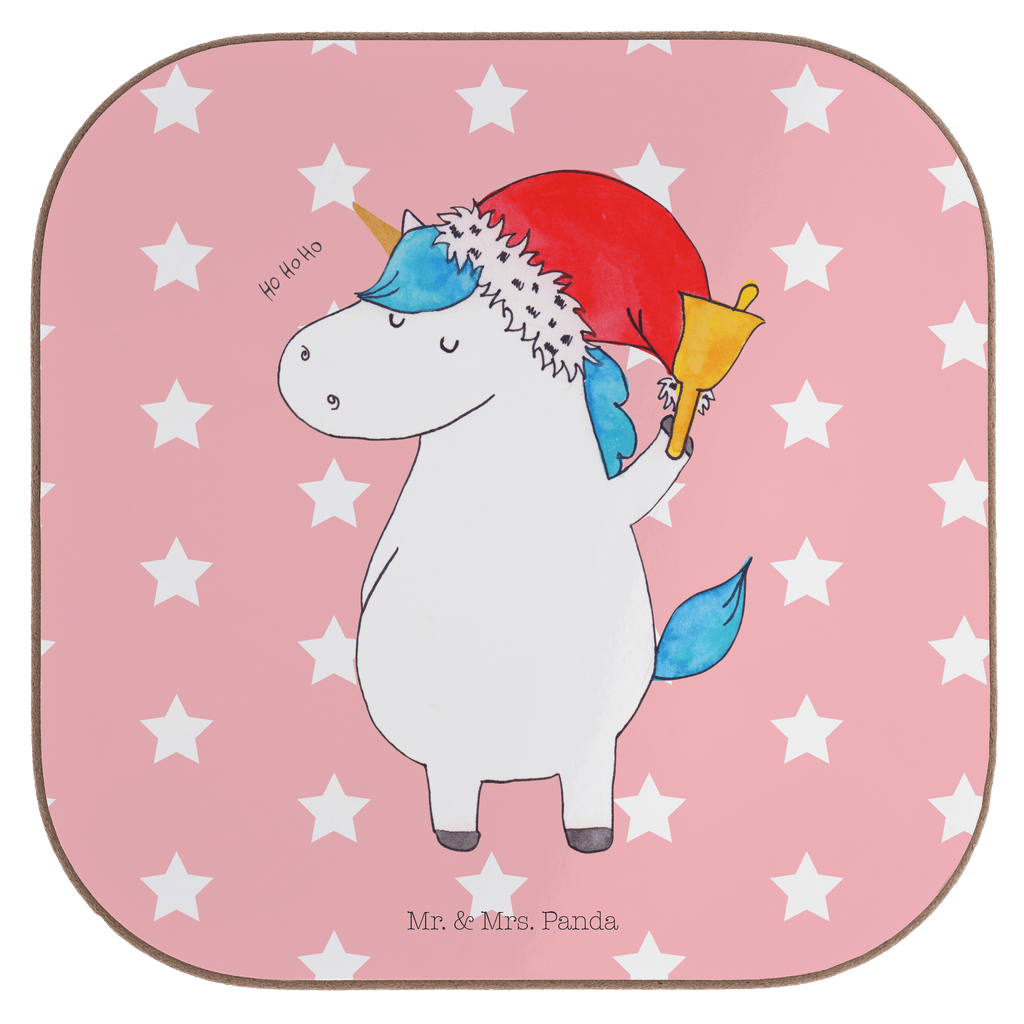 Quadratische Untersetzer Einhorn Weihnachtsmann Bierdeckel, Glasuntersetzer, Untersetzer Gläser, Getränkeuntersetzer, Einhorn, Einhörner, Einhorn Deko, Pegasus, Unicorn, Gin, Schokolade, Schoki, Weihnachten, Weihnachtsmann, Nikolaus, Wunschzettel, Wunschliste, Feenstaub