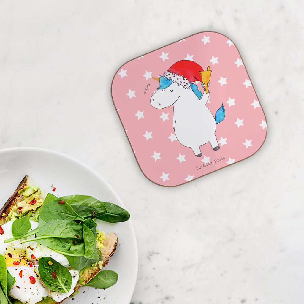 Quadratische Untersetzer Einhorn Weihnachtsmann Bierdeckel, Glasuntersetzer, Untersetzer Gläser, Getränkeuntersetzer, Einhorn, Einhörner, Einhorn Deko, Pegasus, Unicorn, Gin, Schokolade, Schoki, Weihnachten, Weihnachtsmann, Nikolaus, Wunschzettel, Wunschliste, Feenstaub