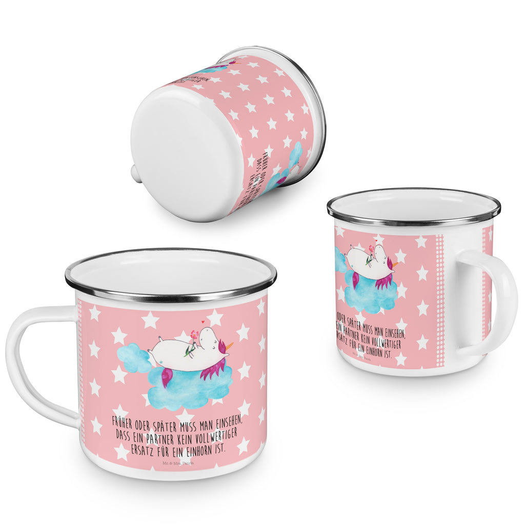 Camping Emaille Tasse Einhorn verliebt auf Wolke Campingtasse, Trinkbecher, Metalltasse, Outdoor Tasse, Emaille Trinkbecher, Blechtasse Outdoor, Emaille Campingbecher, Edelstahl Trinkbecher, Metalltasse für Camping, Kaffee Blechtasse, Camping Tasse Metall, Einhorn, Einhörner, Einhorn Deko, Pegasus, Unicorn, verliebt, Liebe, Liebesbeweis, Freundin, Wolke