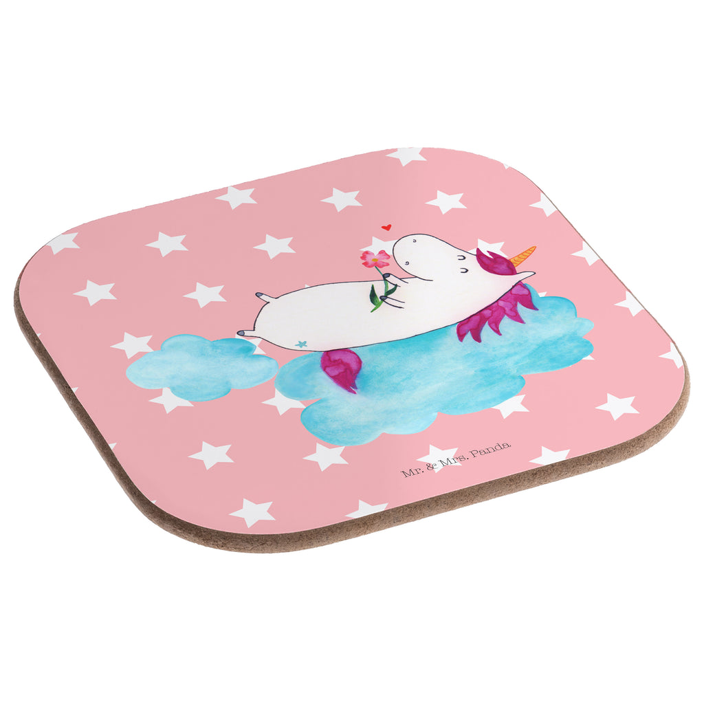 Quadratische Untersetzer Einhorn verliebt auf Wolke Bierdeckel, Glasuntersetzer, Untersetzer Gläser, Getränkeuntersetzer, Einhorn, Einhörner, Einhorn Deko, Pegasus, Unicorn, verliebt, Liebe, Liebesbeweis, Freundin, Wolke