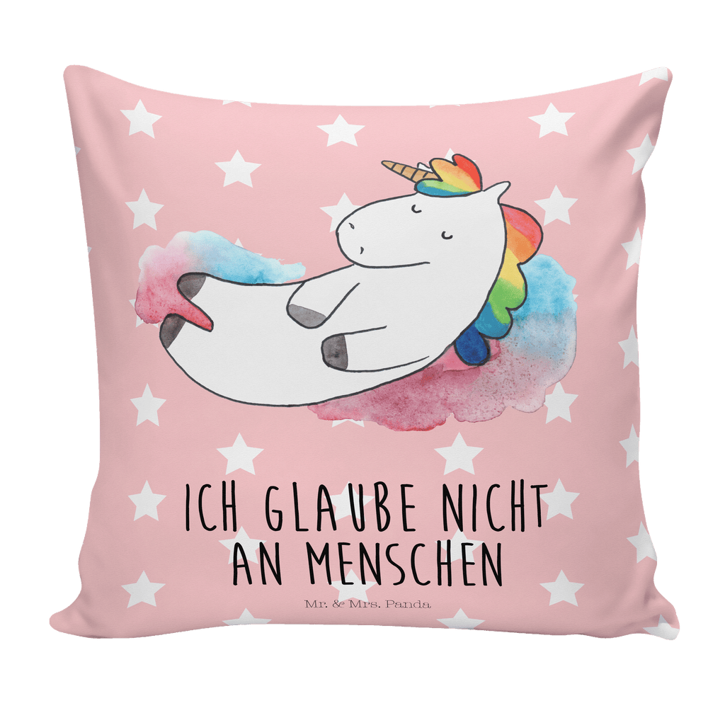 40x40 Kissen Einhorn Wolke 7 Kissenhülle, Kopfkissen, Sofakissen, Dekokissen, Motivkissen, Einhorn, Einhörner, Einhorn Deko, Pegasus, Unicorn, verliebt, Menschen, witzig, lustig, Geschenk, Glaube, Realität, Lächeln