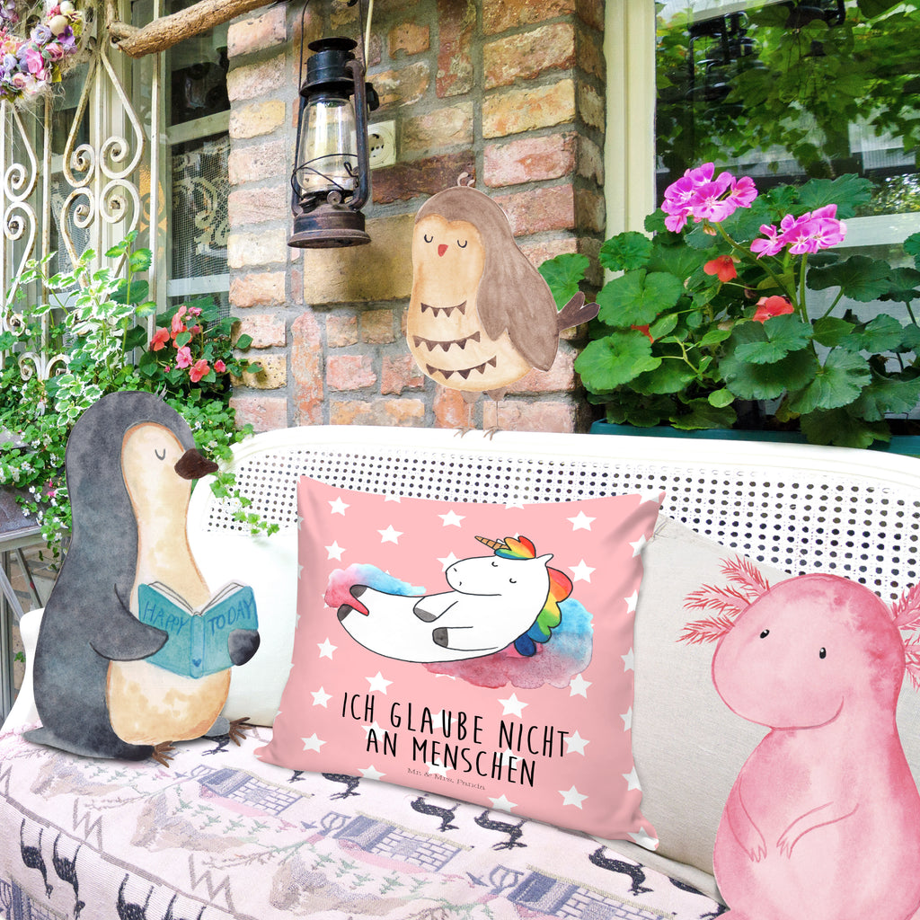 40x40 Kissen Einhorn Wolke 7 Kissenhülle, Kopfkissen, Sofakissen, Dekokissen, Motivkissen, Einhorn, Einhörner, Einhorn Deko, Pegasus, Unicorn, verliebt, Menschen, witzig, lustig, Geschenk, Glaube, Realität, Lächeln