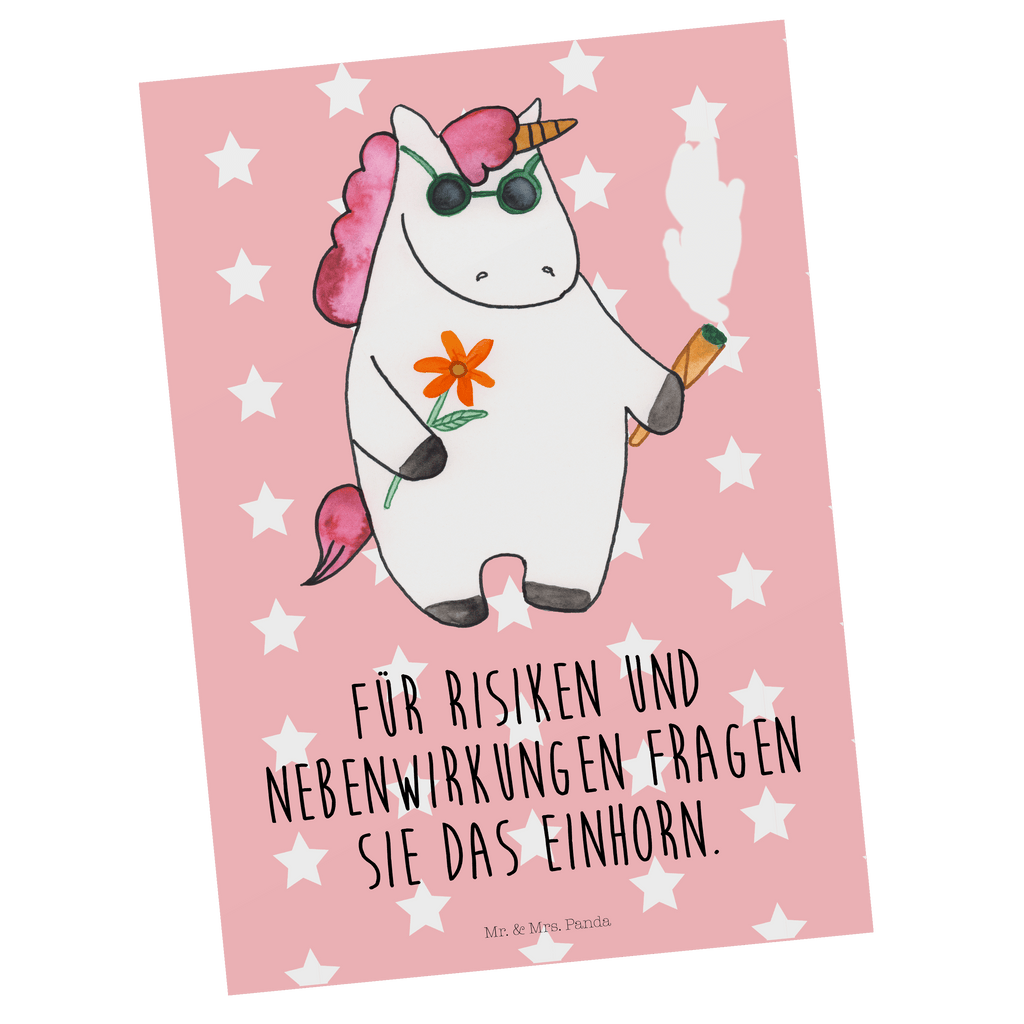 Postkarte Einhorn Woodstock Geschenkkarte, Grußkarte, Karte, Einladung, Ansichtskarte, Geburtstagskarte, Einladungskarte, Einhorn, Einhörner, Einhorn Deko, Pegasus, Unicorn, Kiffen, Joint, Zigarette, Alkohol, Party, Spaß. lustig, witzig, Woodstock