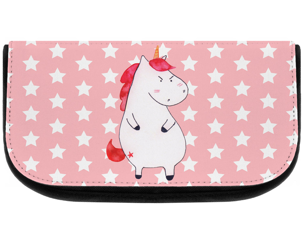 Kosmetiktasche Einhorn wütend Kosmetikbeutel, Kulturtasche, Kulturbeutel, Schminktasche, Make-Up Tasche, Einhorn, Einhörner, Einhorn Deko, Pegasus, Unicorn, Realität, Ansage, lustlos, nein, Büro, Arbeit, wütend, dumme Fragen, lustig, Spaß, Geschenk