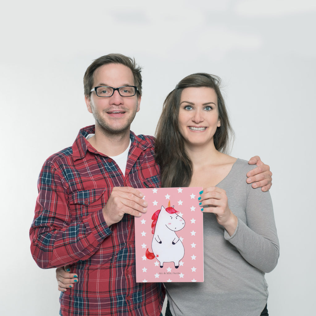 Poster Einhorn wütend Poster, Wandposter, Bild, Wanddeko, Küchenposter, Kinderposter, Wanddeko Bild, Raumdekoration, Wanddekoration, Handgemaltes Poster, Mr. & Mrs. Panda Poster, Designposter, Kunstdruck, Posterdruck, Einhorn, Einhörner, Einhorn Deko, Pegasus, Unicorn, Realität, Ansage, lustlos, nein, Büro, Arbeit, wütend, dumme Fragen, lustig, Spaß, Geschenk