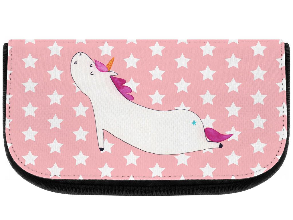 Kosmetiktasche Einhorn Yoga Kosmetikbeutel, Kulturtasche, Kulturbeutel, Schminktasche, Make-Up Tasche, Einhorn, Einhörner, Einhorn Deko, Pegasus, Unicorn, Yoga, Namaste, Achtsamkeit, Entspannung, Joga, Yogamatte, Sport, lustig, witzig, süß