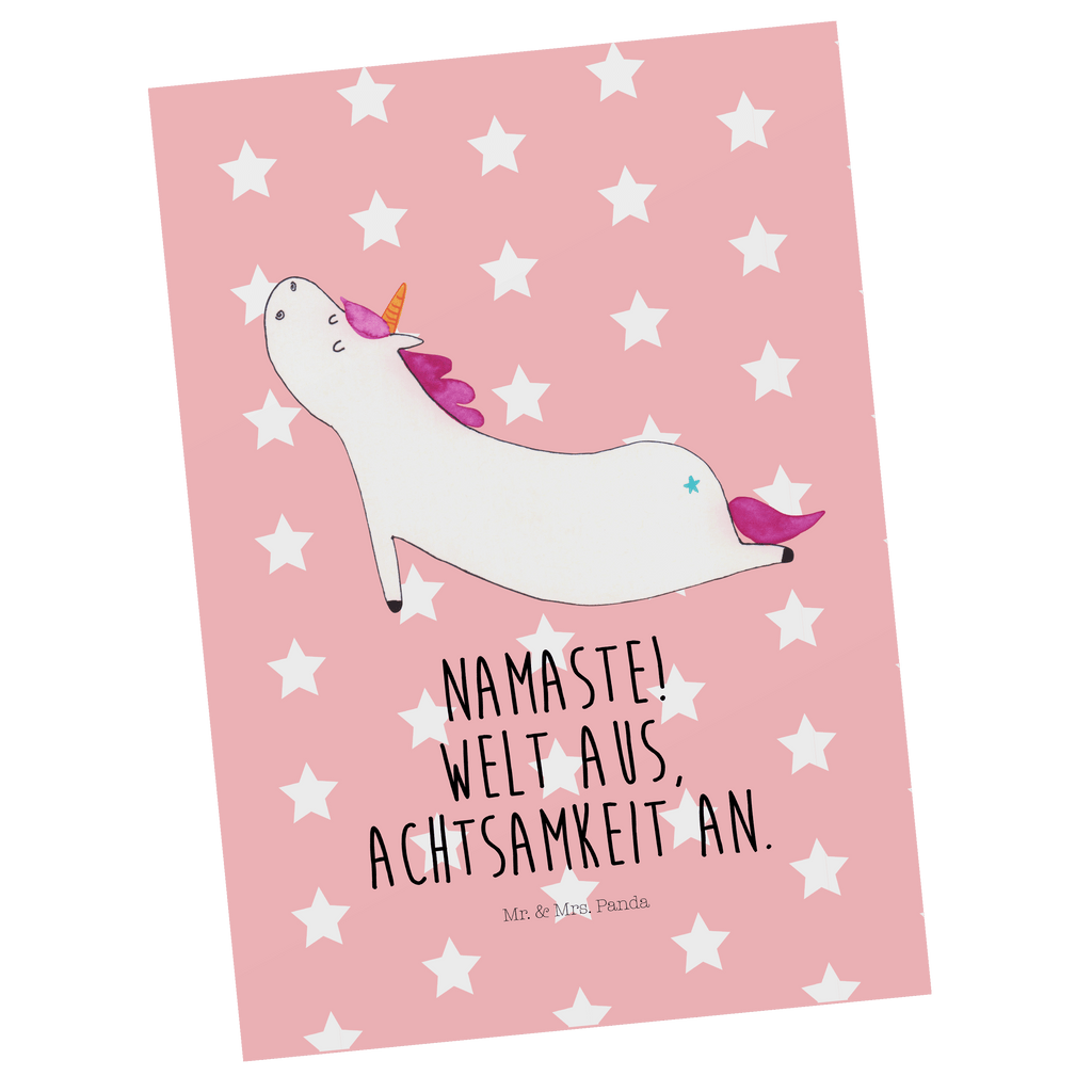 Postkarte Einhorn Yoga Geschenkkarte, Grußkarte, Karte, Einladung, Ansichtskarte, Geburtstagskarte, Einladungskarte, Dankeskarte, Einhorn, Einhörner, Einhorn Deko, Pegasus, Unicorn, Yoga, Namaste, Achtsamkeit, Entspannung, Joga, Yogamatte, Sport, lustig, witzig, süß