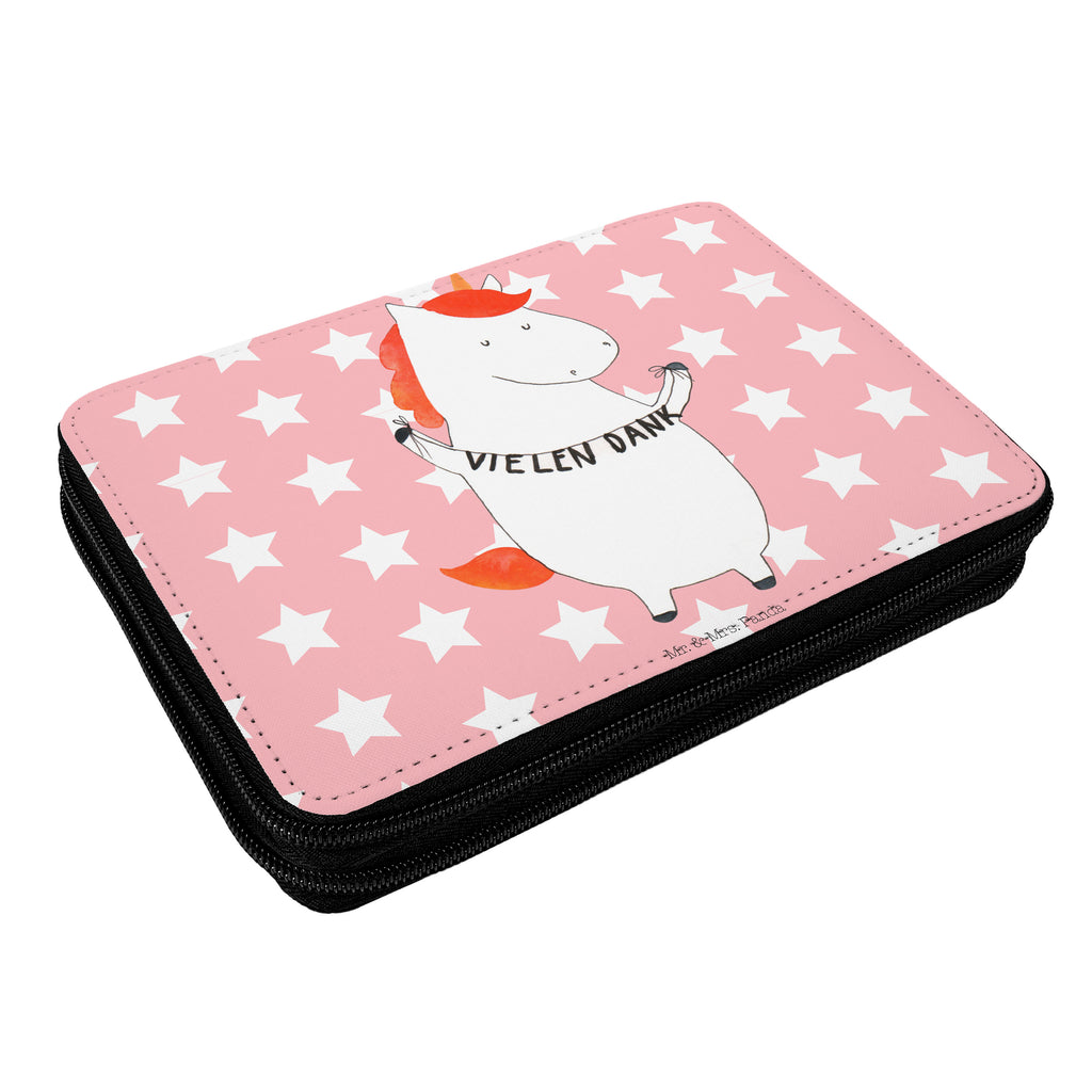 Federmappe Einhorn Vielen Dank Federmappe, Stiftetasche, Stifte Etui, Schule, Einschulung, Geschenk, Kind, Schüler, Schülerin, Stifterolle, Federmäppchen, Motiv, Grundschule, Federmäppchen bedruckt, Büro Stifte Etui, Bestückte Federmappe, Kinder Federmappe, Federmappe Einschulung, Einhorn, Einhörner, Einhorn Deko, Pegasus, Unicorn, Danke, vielen Dank, Dankeschön, Danksagung