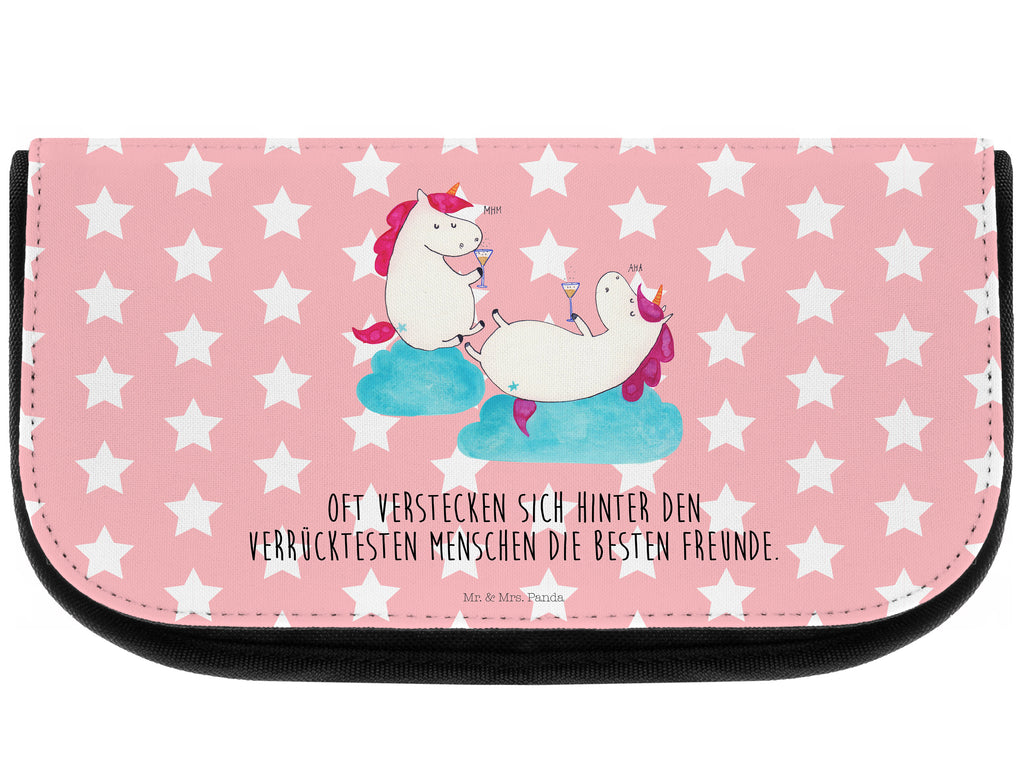 Kosmetiktasche Einhörner Sekt Kosmetikbeutel, Kulturtasche, Kulturbeutel, Schminktasche, Make-Up Tasche, Einhorn, Einhörner, Einhorn Deko, Pegasus, Unicorn, Freundinnen, Freundin, BFF, Sekt, Mädelsabend, Spaß, Party, Korken, Anstoßen, Beste