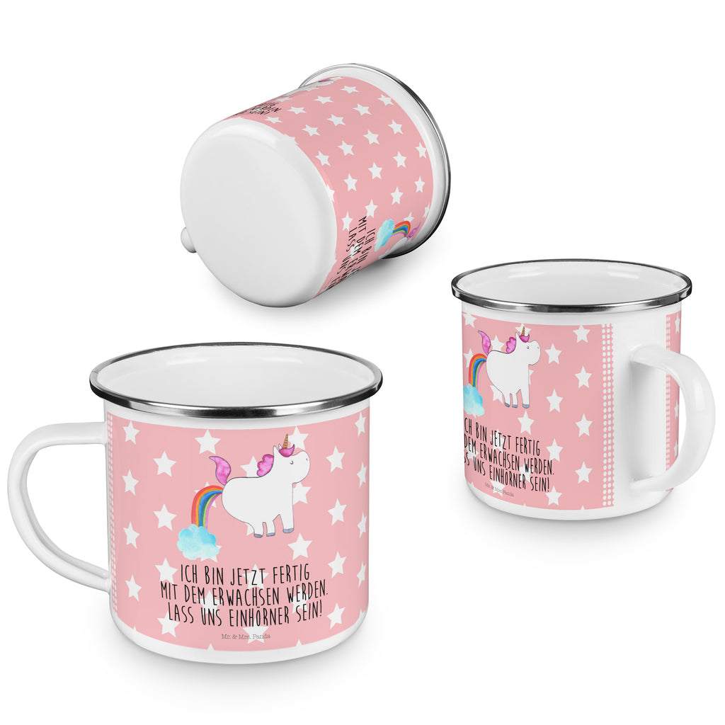 Camping Emaille Tasse Einhorn Pupsend Campingtasse, Trinkbecher, Metalltasse, Outdoor Tasse, Emaille Trinkbecher, Blechtasse Outdoor, Emaille Campingbecher, Edelstahl Trinkbecher, Metalltasse für Camping, Kaffee Blechtasse, Camping Tasse Metall, Einhorn, Einhörner, Einhorn Deko, Pegasus, Unicorn, Pups, Regenbogen, Glitzer, Einhornpower, Erwachsenwerden, Spaß, lustig, Freundin