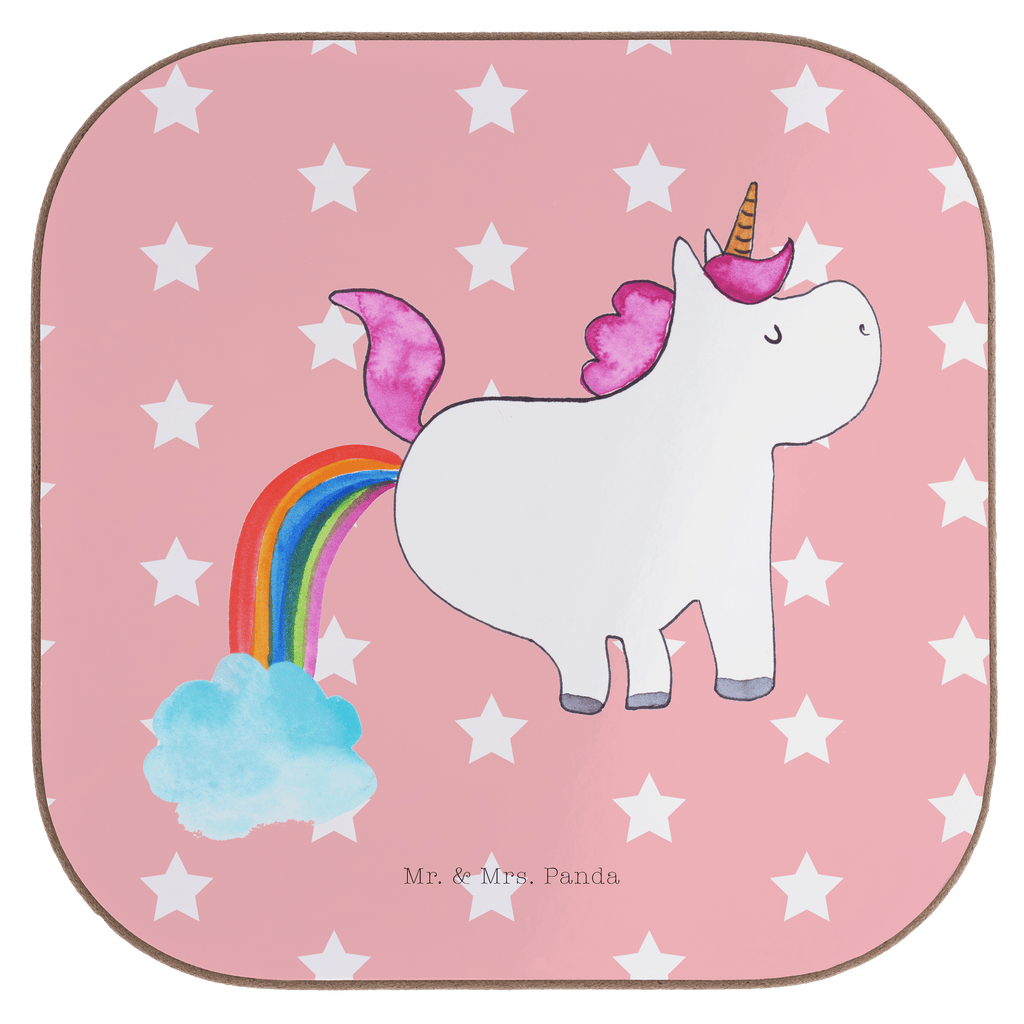 Quadratische Untersetzer Einhorn Pupsend Bierdeckel, Glasuntersetzer, Untersetzer Gläser, Getränkeuntersetzer, Einhorn, Einhörner, Einhorn Deko, Pegasus, Unicorn, Pups, Regenbogen, Glitzer, Einhornpower, Erwachsenwerden, Spaß, lustig, Freundin