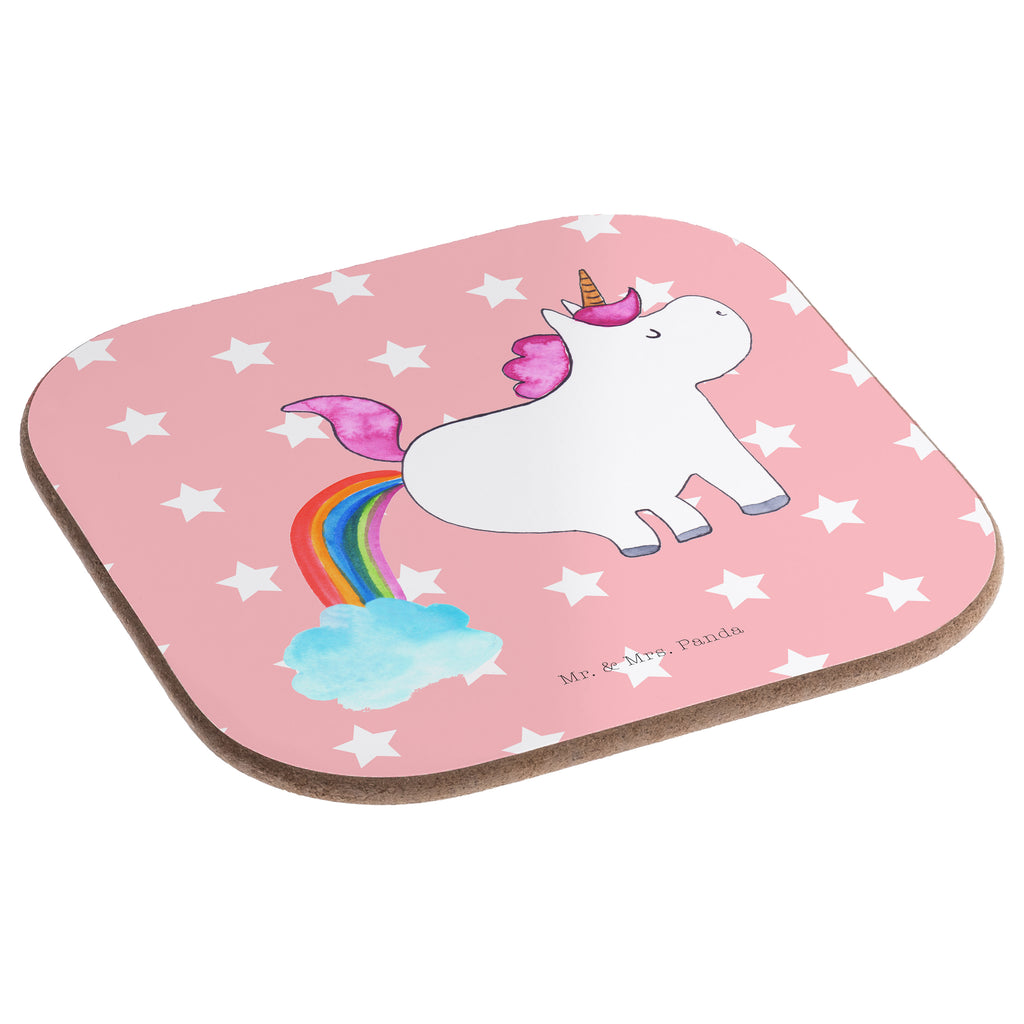 Quadratische Untersetzer Einhorn Pupsend Bierdeckel, Glasuntersetzer, Untersetzer Gläser, Getränkeuntersetzer, Einhorn, Einhörner, Einhorn Deko, Pegasus, Unicorn, Pups, Regenbogen, Glitzer, Einhornpower, Erwachsenwerden, Spaß, lustig, Freundin