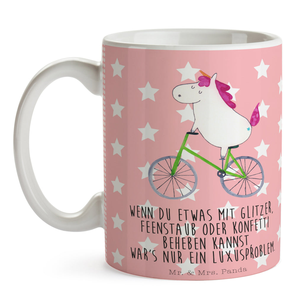 Tasse Einhorn Radfahrer Einhorn, Einhörner, Unicorn, Radfahren, Radfahrer, Rad, Bike, Feenstaub, Konfetti, Luxusproblem, Kummer, Liebeskummer Becher, Kaffeetasse, Kaffeebecher, Tee, Frühstück, Büro  Einhorn, Einhörner, Einhorn Deko, Pegasus, Unicorn
