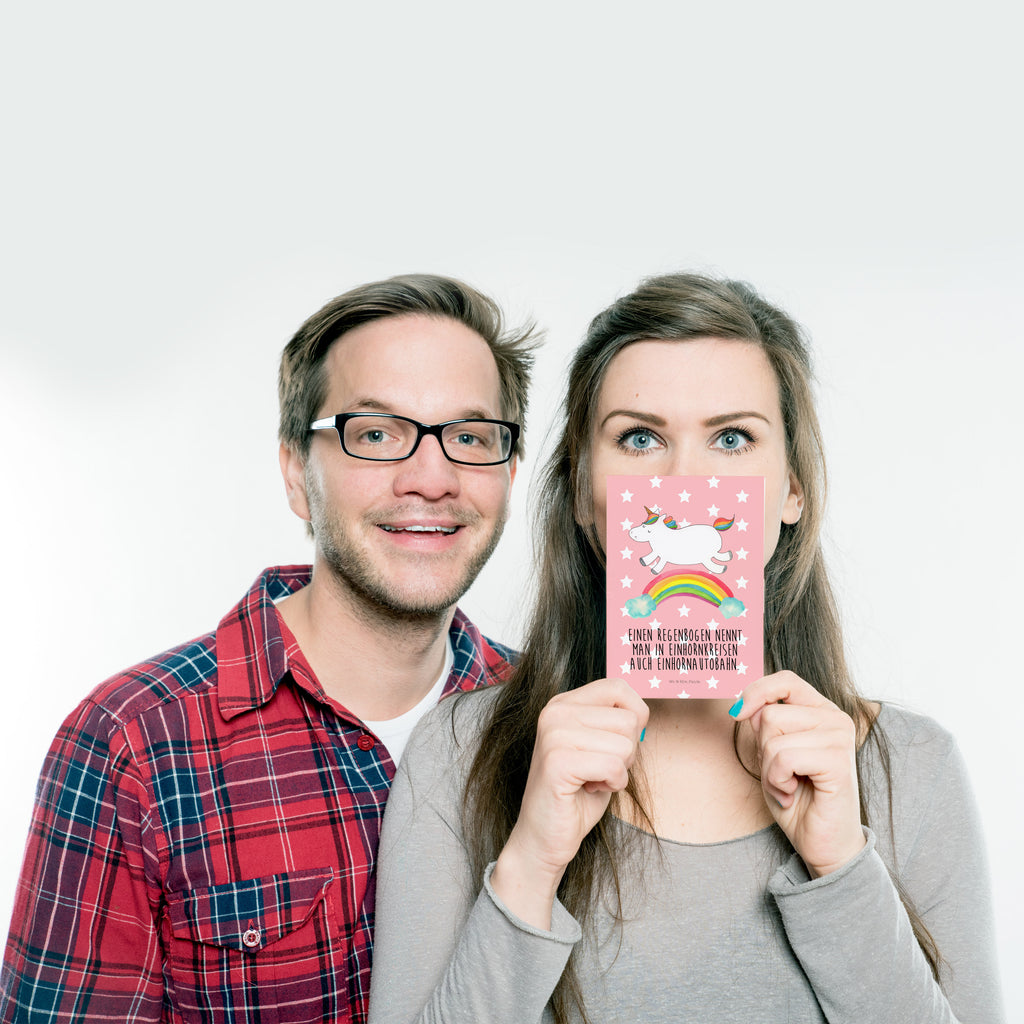 Postkarte Einhorn Regenbogen Geschenkkarte, Grußkarte, Karte, Einladung, Ansichtskarte, Geburtstagskarte, Einladungskarte, Dankeskarte, Einhorn, Einhörner, Einhorn Deko, Pegasus, Unicorn, Regenbogen, Glitzer, Einhornpower, Erwachsenwerden, Einhornautobahn