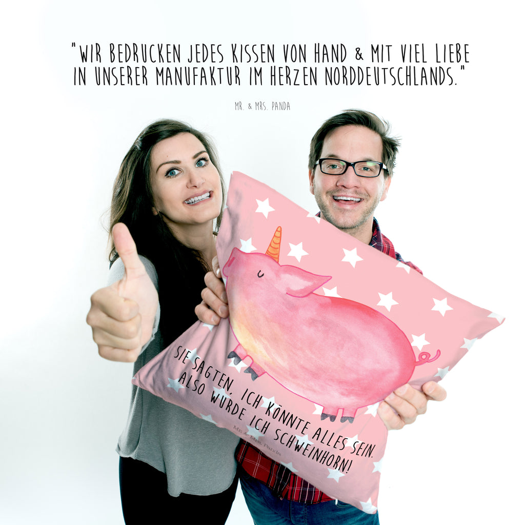 40x40 Kissen Einhorn Schweinhorn Kissenhülle, Kopfkissen, Sofakissen, Dekokissen, Motivkissen, Einhorn, Einhörner, Einhorn Deko, Pegasus, Unicorn, Party, Spaß, Schwein, Schweinhorn, Bauer, witzig. lustig, Spruch, geschenk, Pig, Piggy, funny, english, englisch