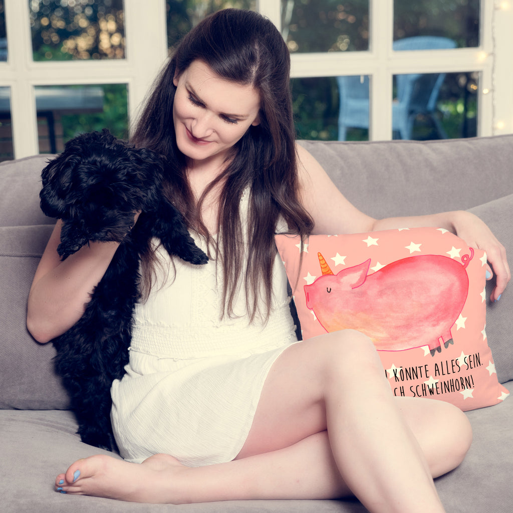 40x40 Kissen Einhorn Schweinhorn Kissenhülle, Kopfkissen, Sofakissen, Dekokissen, Motivkissen, Einhorn, Einhörner, Einhorn Deko, Pegasus, Unicorn, Party, Spaß, Schwein, Schweinhorn, Bauer, witzig. lustig, Spruch, geschenk, Pig, Piggy, funny, english, englisch