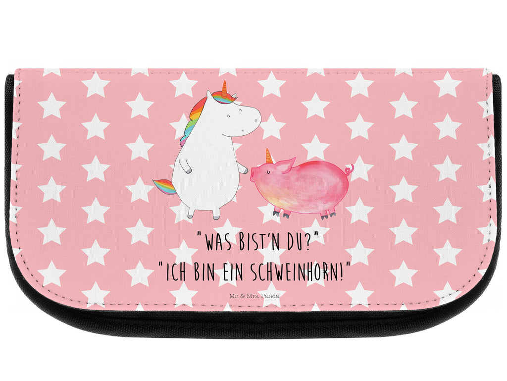 Kosmetiktasche Einhorn + Schweinhorn Kosmetikbeutel, Kulturtasche, Kulturbeutel, Schminktasche, Make-Up Tasche, Einhorn, Einhörner, Einhorn Deko, Pegasus, Unicorn, Freundschaft, Schweinhorn, Schwein, Freundin, Schweinchen
