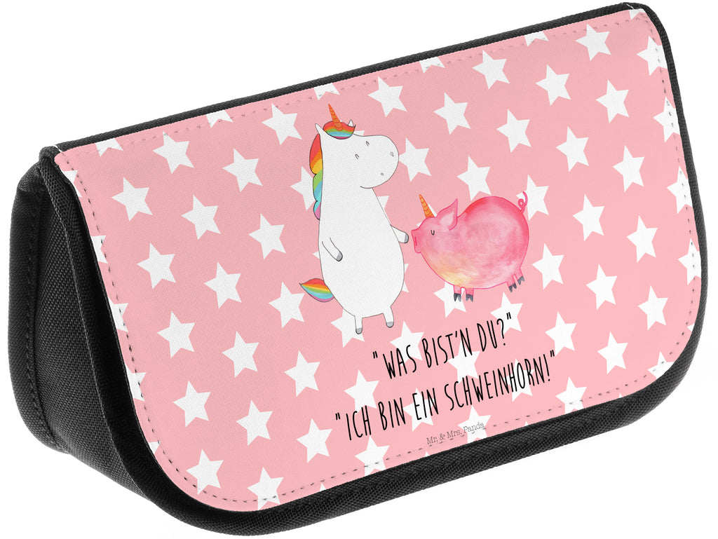 Kosmetiktasche Einhorn + Schweinhorn Kosmetikbeutel, Kulturtasche, Kulturbeutel, Schminktasche, Make-Up Tasche, Einhorn, Einhörner, Einhorn Deko, Pegasus, Unicorn, Freundschaft, Schweinhorn, Schwein, Freundin, Schweinchen