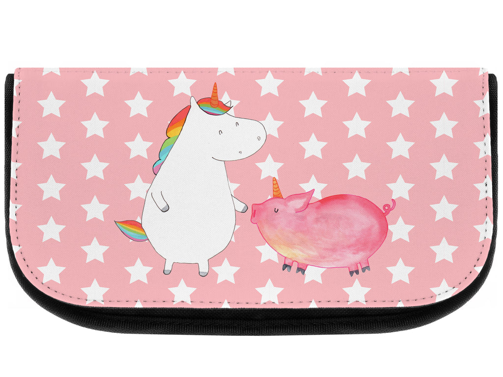 Kosmetiktasche Einhorn + Schweinhorn Kosmetikbeutel, Kulturtasche, Kulturbeutel, Schminktasche, Make-Up Tasche, Einhorn, Einhörner, Einhorn Deko, Pegasus, Unicorn, Freundschaft, Schweinhorn, Schwein, Freundin, Schweinchen