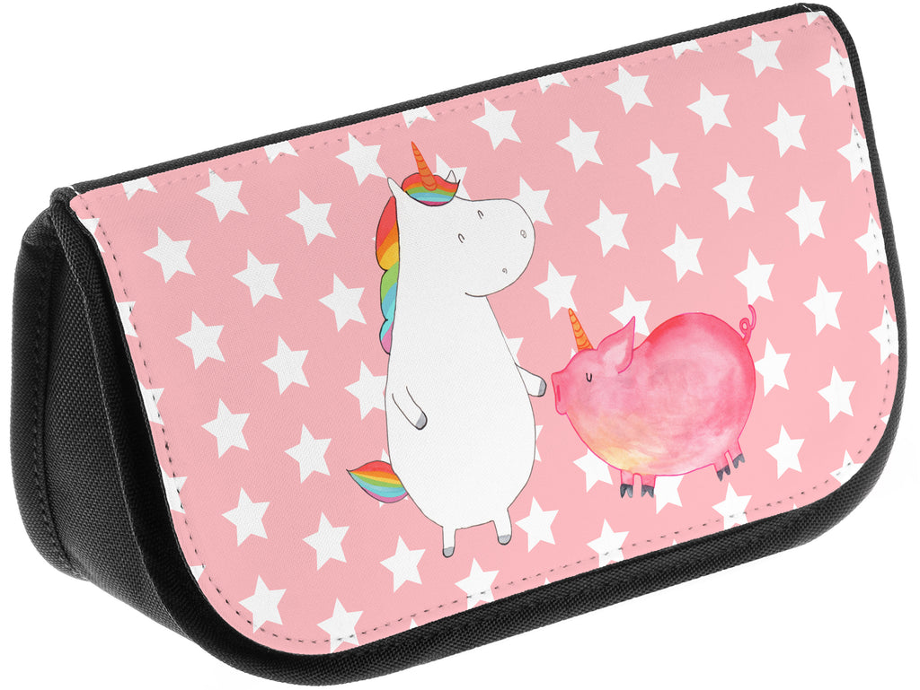 Kosmetiktasche Einhorn + Schweinhorn Kosmetikbeutel, Kulturtasche, Kulturbeutel, Schminktasche, Make-Up Tasche, Einhorn, Einhörner, Einhorn Deko, Pegasus, Unicorn, Freundschaft, Schweinhorn, Schwein, Freundin, Schweinchen