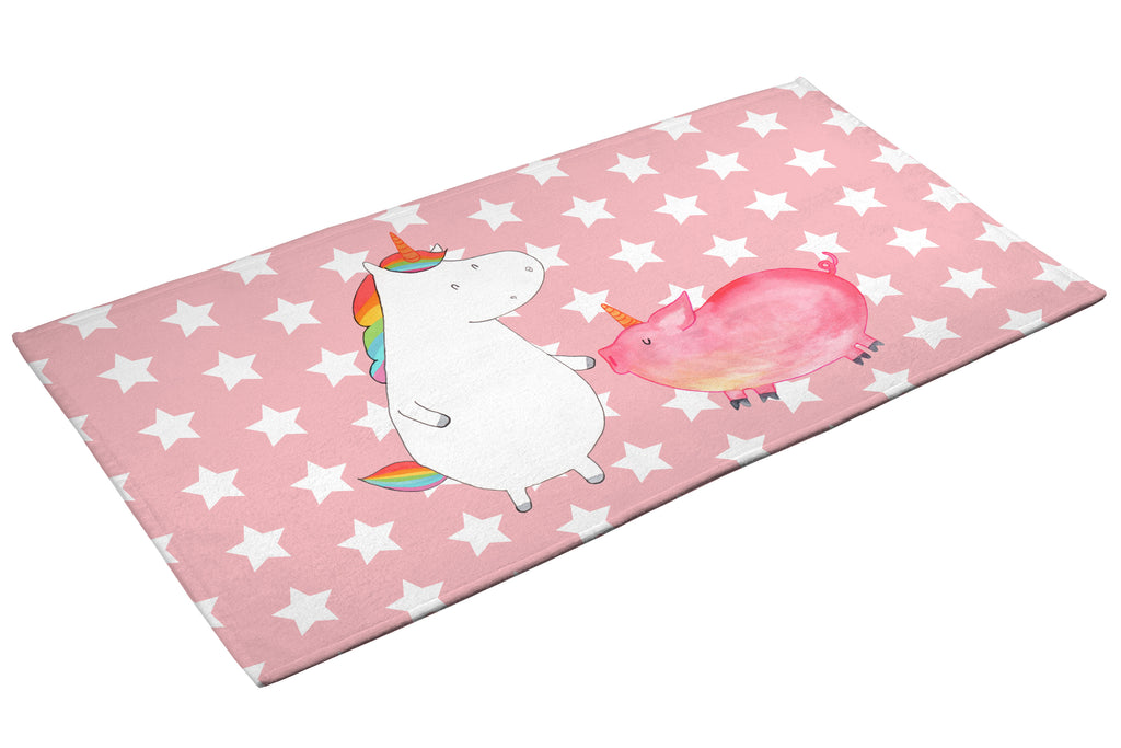 50 x 100 Handtuch Einhorn + Schweinhorn Handtuch, Badehandtuch, Badezimmer, Handtücher, groß, Kinder, Baby, Einhorn, Einhörner, Einhorn Deko, Pegasus, Unicorn, Freundschaft, Schweinhorn, Schwein, Freundin, Schweinchen
