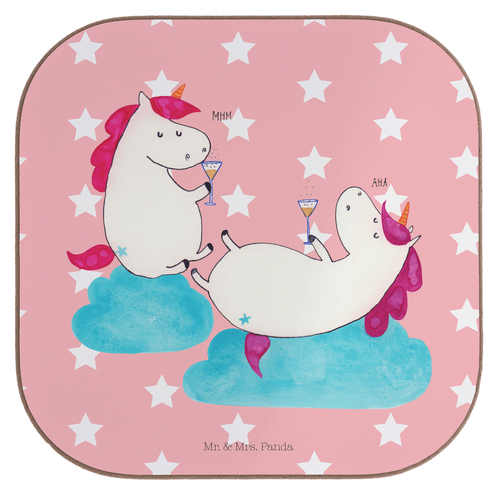 Quadratische Untersetzer Einhörner Sekt Bierdeckel, Glasuntersetzer, Untersetzer Gläser, Getränkeuntersetzer, Einhorn, Einhörner, Einhorn Deko, Pegasus, Unicorn, Freundinnen, Freundin, BFF, Sekt, Mädelsabend, Spaß, Party, Korken, Anstoßen, Beste
