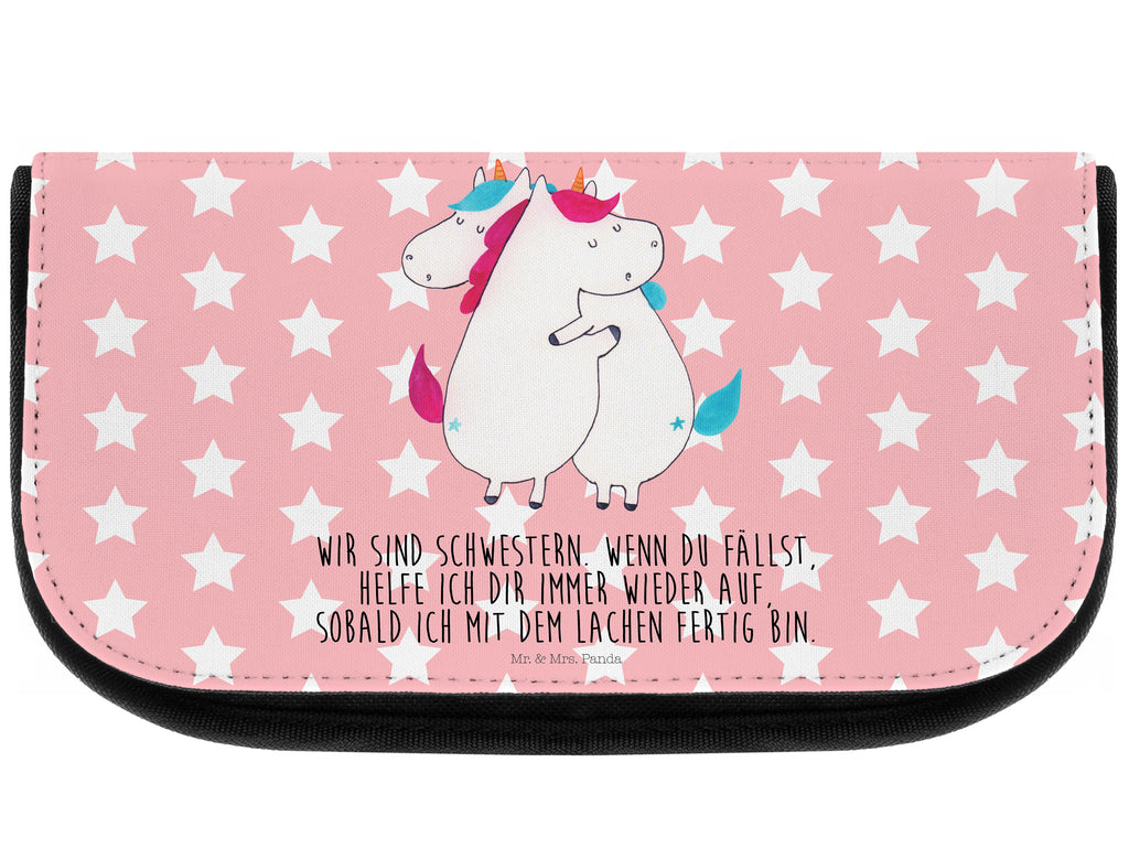Kosmetiktasche Einhörner Umarmen Kosmetikbeutel, Kulturtasche, Kulturbeutel, Schminktasche, Make-Up Tasche, Einhorn, Einhörner, Einhorn Deko, Pegasus, Unicorn, Freundinnen, Freundin, BFF, Schwester, Schwestern, Familie, Geschwister, Sister, Liebe