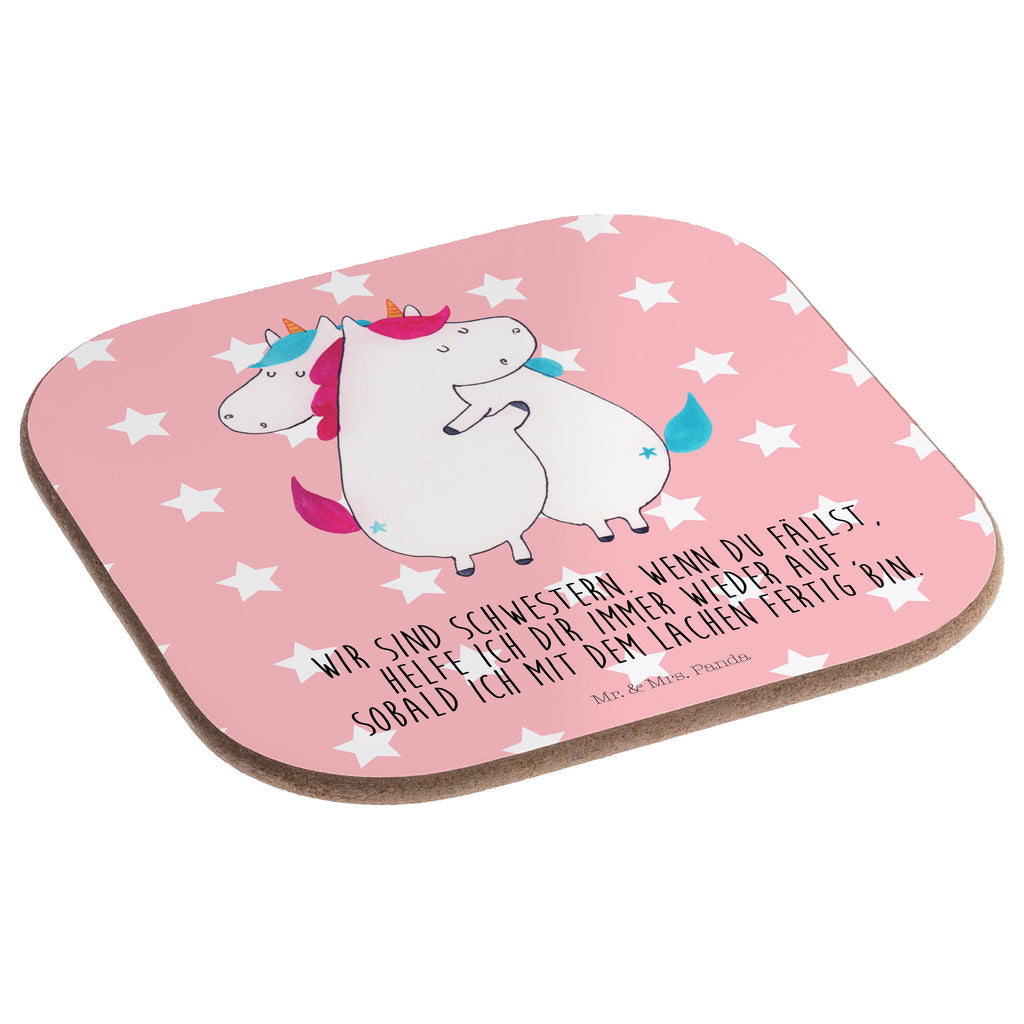 Quadratische Untersetzer Einhörner Umarmen Bierdeckel, Glasuntersetzer, Untersetzer Gläser, Getränkeuntersetzer, Einhorn, Einhörner, Einhorn Deko, Pegasus, Unicorn, Freundinnen, Freundin, BFF, Schwester, Schwestern, Familie, Geschwister, Sister, Liebe