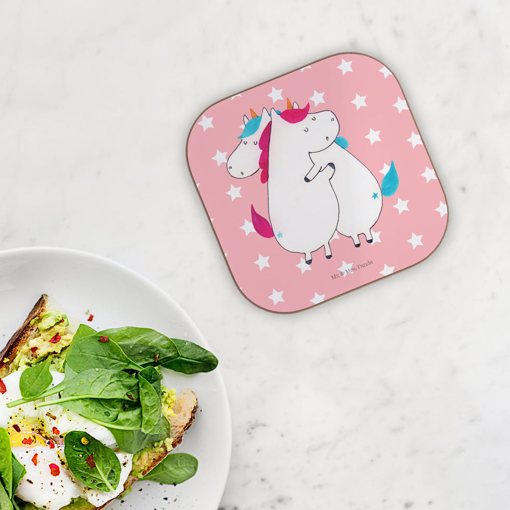 Quadratische Untersetzer Einhörner Umarmen Bierdeckel, Glasuntersetzer, Untersetzer Gläser, Getränkeuntersetzer, Einhorn, Einhörner, Einhorn Deko, Pegasus, Unicorn, Freundinnen, Freundin, BFF, Schwester, Schwestern, Familie, Geschwister, Sister, Liebe