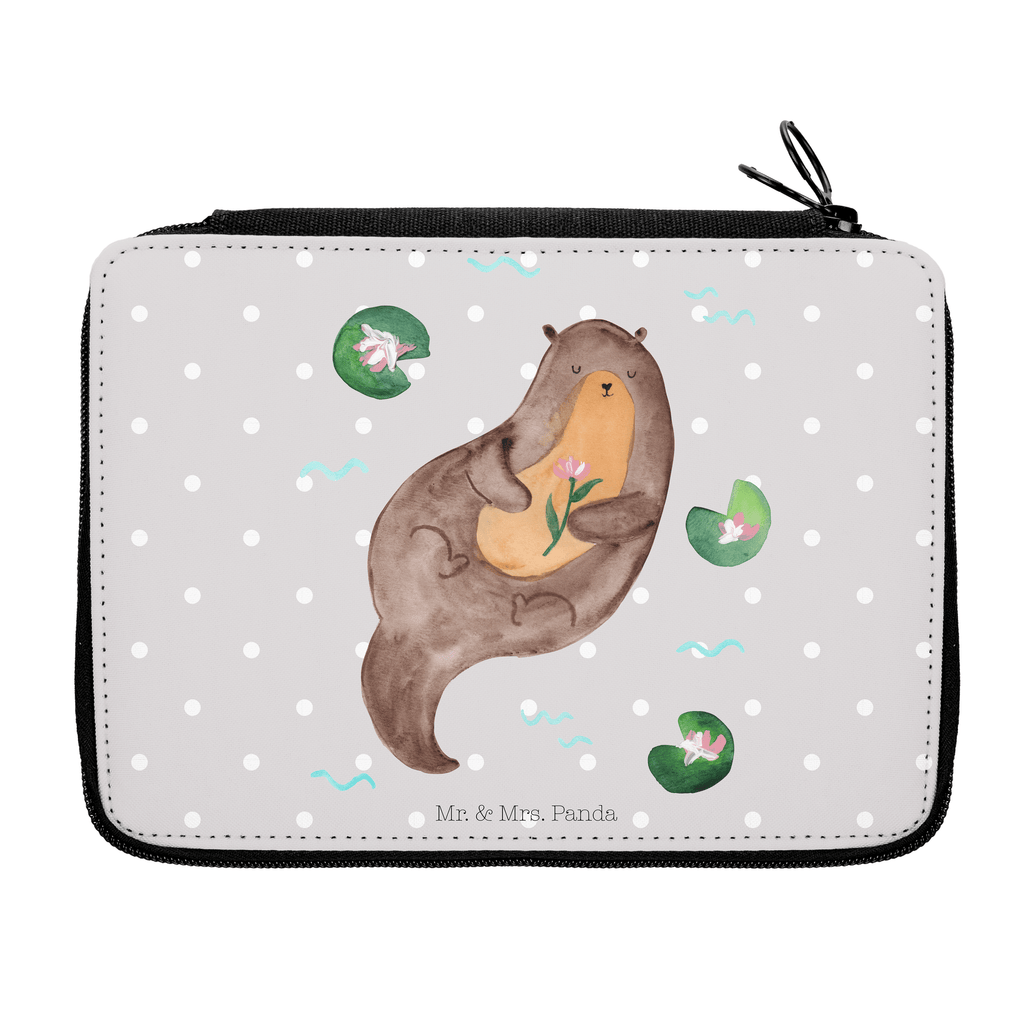 Federmappe Otter mit Seerose Federmappe, Stiftetasche, Stifte Etui, Schule, Einschulung, Geschenk, Kind, Schüler, Schülerin, Stifterolle, Federmäppchen, Motiv, Grundschule, Federmäppchen bedruckt, Büro Stifte Etui, Bestückte Federmappe, Kinder Federmappe, Federmappe Einschulung, Otter, Fischotter, Seeotter, Otter Seeotter See Otter