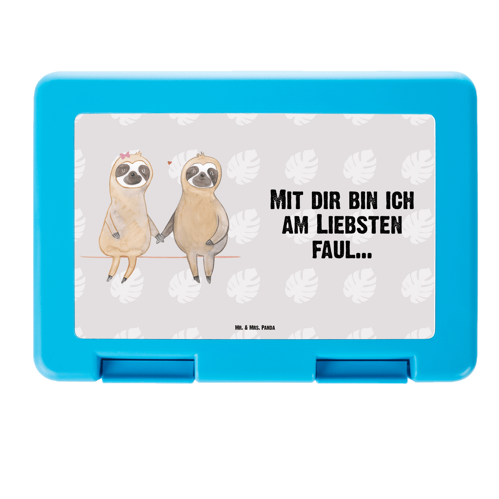 Brotdose Faultier Pärchen Brotbox, Snackbox, Lunch box, Butterbrotdose, Brotzeitbox, Faultier, Faultier Geschenk, Faultier Deko, Faultiere, faul, Lieblingstier, Liebe, Liebespaar, Faultierliebe, Faultierpärchen, verliebt, verlobt, gemeinsam, relaxen, Pärchen, Beziehung, Langsamkeit