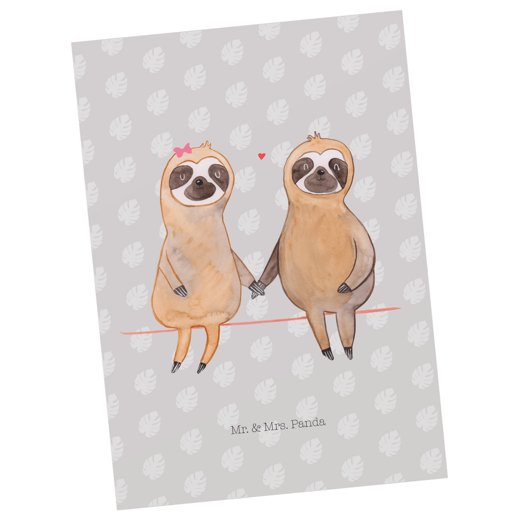 Postkarte Faultier Pärchen Geschenkkarte, Grußkarte, Karte, Einladung, Ansichtskarte, Geburtstagskarte, Einladungskarte, Dankeskarte, Faultier, Faultier Geschenk, Faultier Deko, Faultiere, faul, Lieblingstier, Liebe, Liebespaar, Faultierliebe, Faultierpärchen, verliebt, verlobt, gemeinsam, relaxen, Pärchen, Beziehung, Langsamkeit