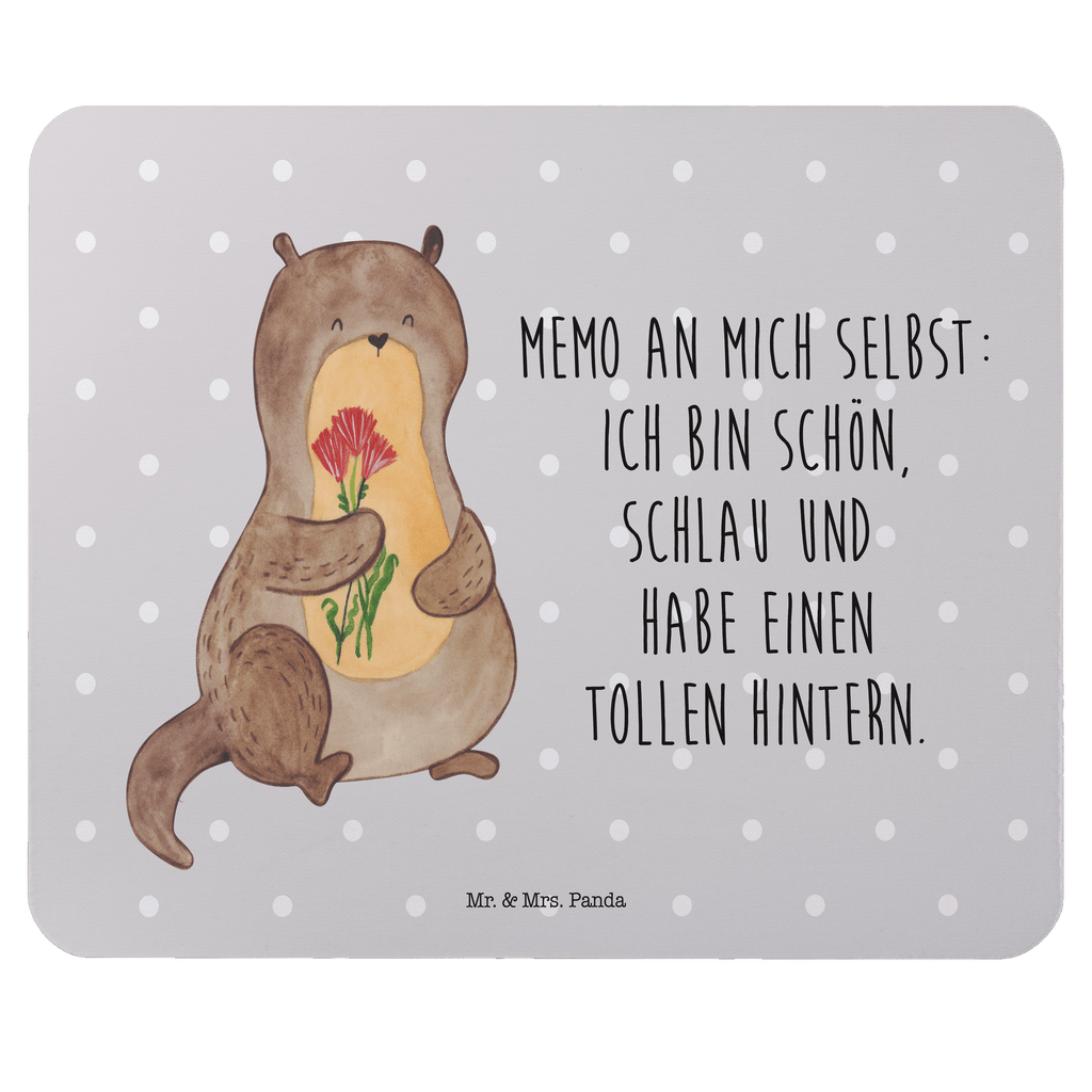 Mauspad Otter Blumenstrauß Mousepad, Computer zubehör, Büroausstattung, PC Zubehör, Arbeitszimmer, Mauspad, Einzigartiges Mauspad, Designer Mauspad, Otter, Fischotter, Seeotter, Otter Seeotter See Otter