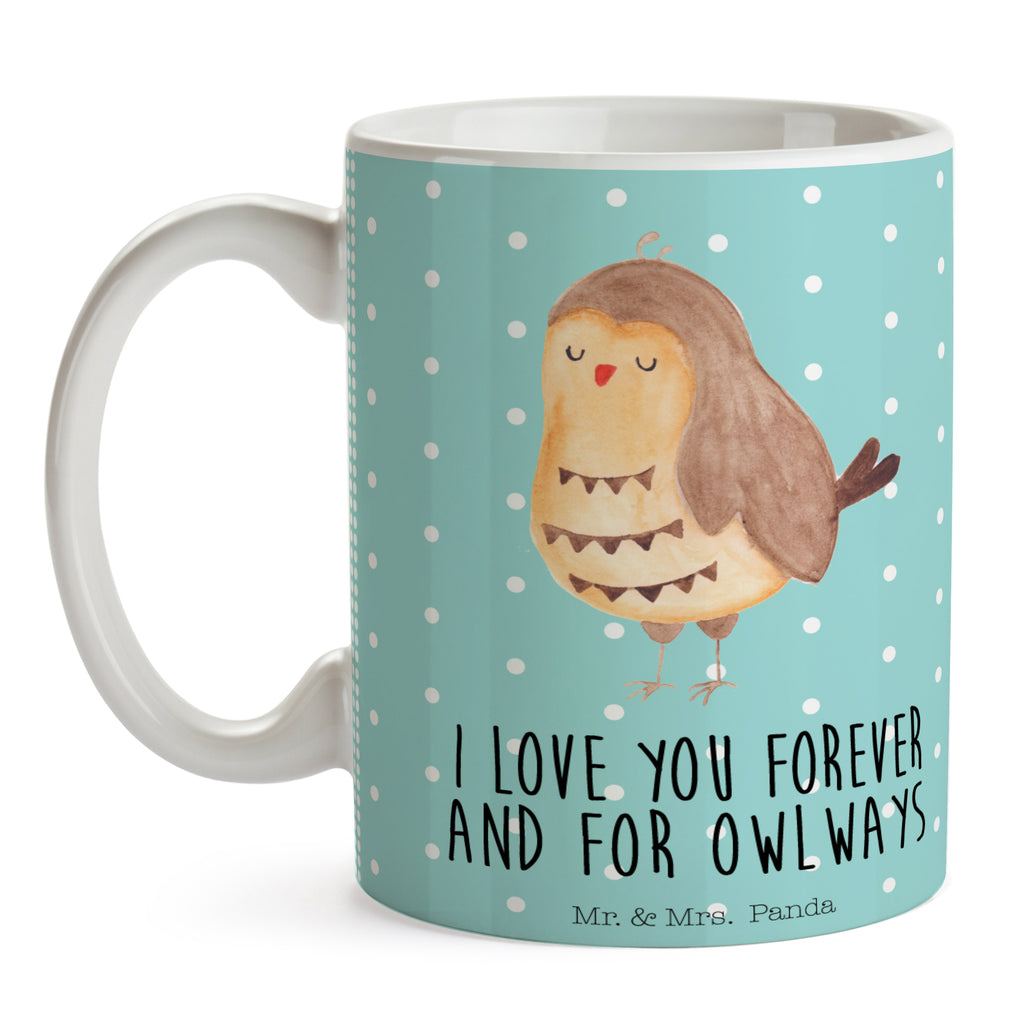 Tasse Eule Zufrieden Eule Spruch, Eule deko, Owl, Liebe Spruch, Romantisch, Wortspiel lustig, Spruch schön, Geschenk Hochzeitstag Becher, Kaffeetasse, Kaffeebecher, Tee, Frühstück, Büro  Eule