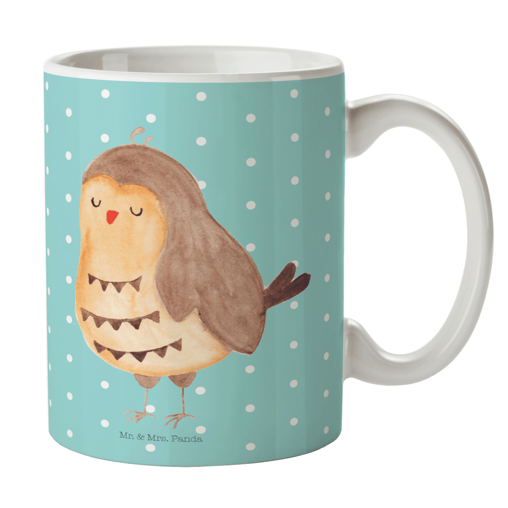 Tasse Eule Zufrieden Eule Spruch, Eule deko, Owl, Liebe Spruch, Romantisch, Wortspiel lustig, Spruch schön, Geschenk Hochzeitstag Becher, Kaffeetasse, Kaffeebecher, Tee, Frühstück, Büro  Eule