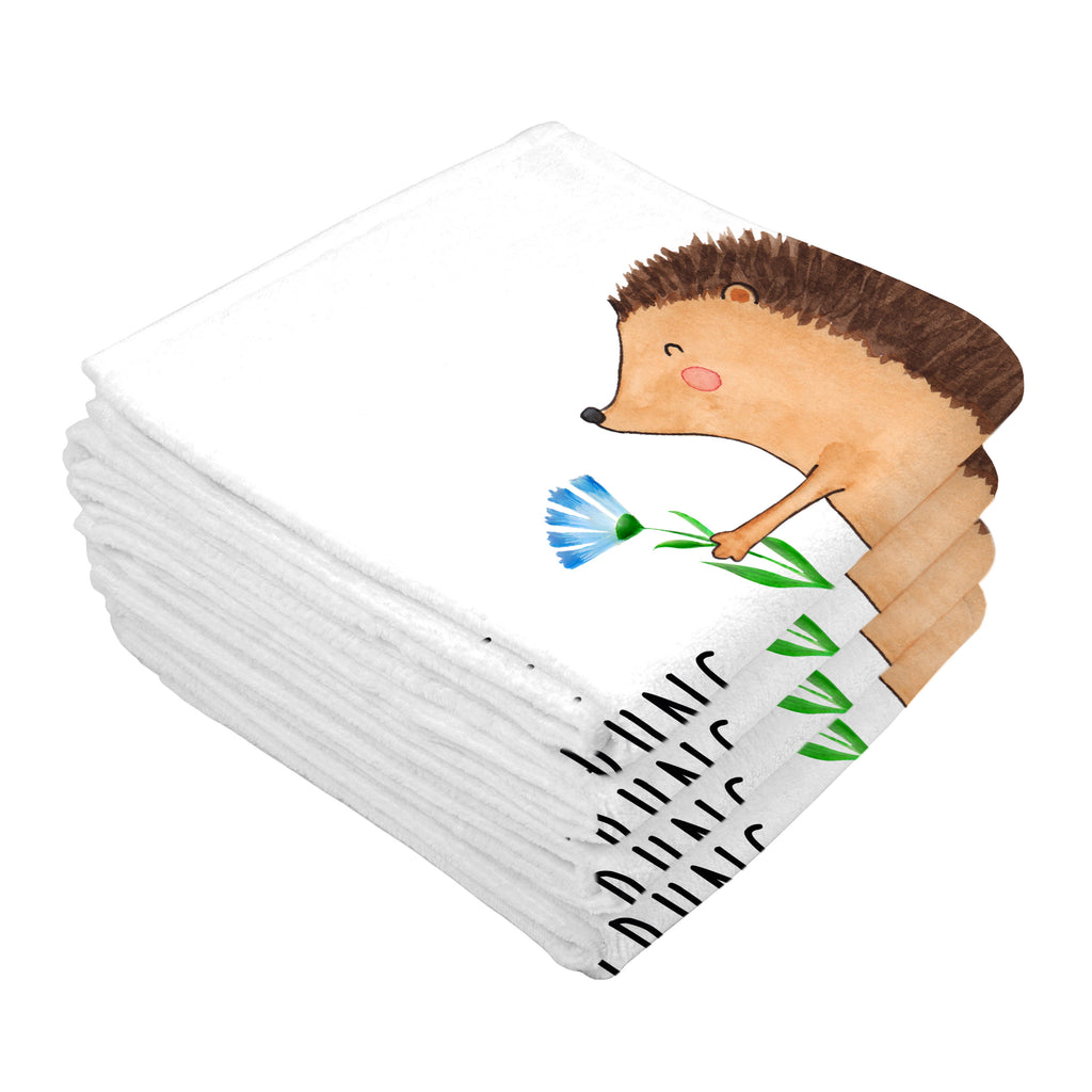 50 x 100 Handtuch Igel mit Blume Handtuch, Badehandtuch, Badezimmer, Handtücher, groß, Kinder, Baby, Tiermotive, Gute Laune, lustige Sprüche, Tiere, Igel, Gute Besserung, Genesungswünsche, Krankheit, Krankenhaus, krank, Besuch