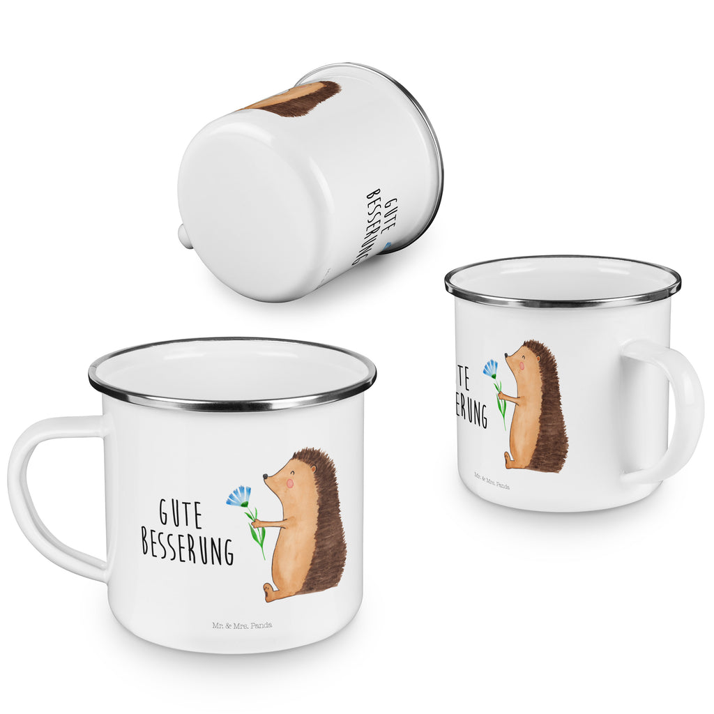 Camping Emaille Tasse Igel mit Blume Campingtasse, Trinkbecher, Metalltasse, Outdoor Tasse, Emaille Trinkbecher, Blechtasse Outdoor, Emaille Campingbecher, Edelstahl Trinkbecher, Metalltasse für Camping, Kaffee Blechtasse, Camping Tasse Metall, Tiermotive, Gute Laune, lustige Sprüche, Tiere, Igel, Gute Besserung, Genesungswünsche, Krankheit, Krankenhaus, krank, Besuch