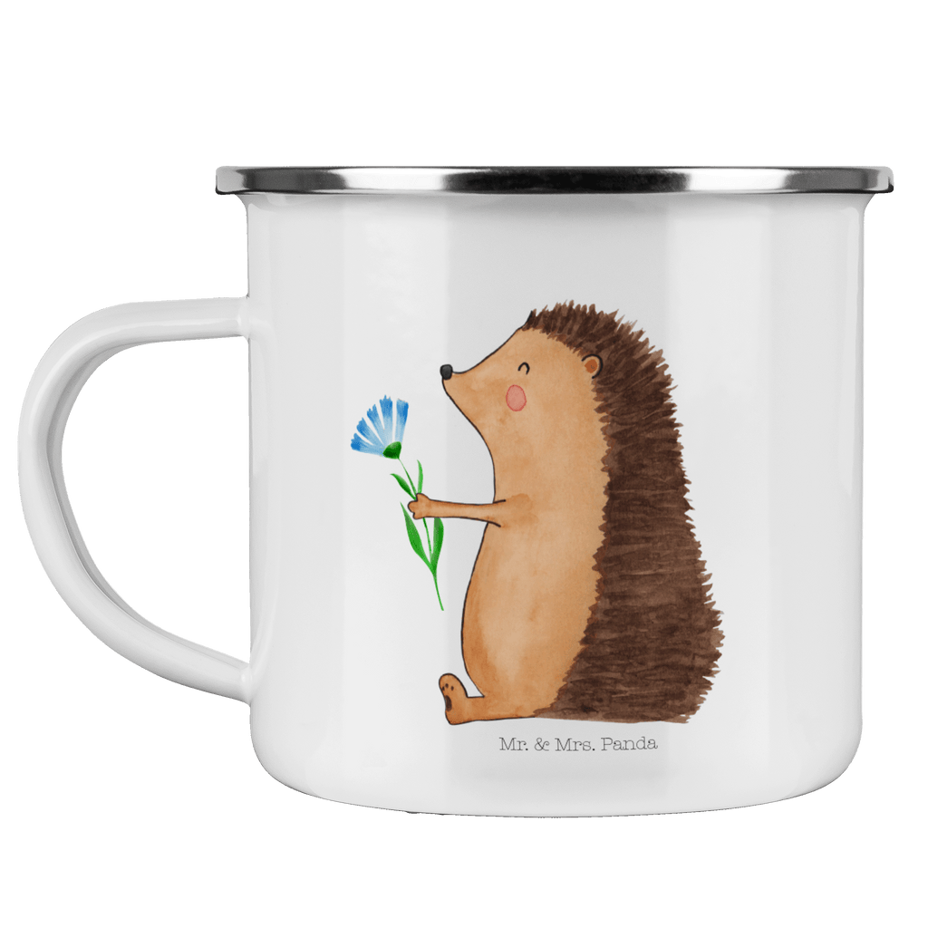 Camping Emaille Tasse Igel mit Blume Campingtasse, Trinkbecher, Metalltasse, Outdoor Tasse, Emaille Trinkbecher, Blechtasse Outdoor, Emaille Campingbecher, Edelstahl Trinkbecher, Metalltasse für Camping, Kaffee Blechtasse, Camping Tasse Metall, Tiermotive, Gute Laune, lustige Sprüche, Tiere, Igel, Gute Besserung, Genesungswünsche, Krankheit, Krankenhaus, krank, Besuch