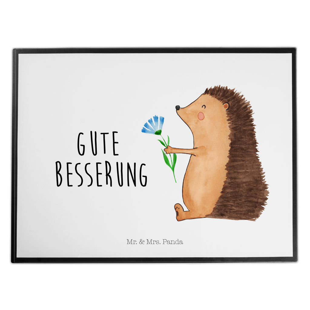 Schreibtischunterlage Igel mit Blume Schreibunterlage, Schreibtischauflage, Bürobedarf, Büroartikel, Schreibwaren, Schreibtisch Unterlagen, Schreibtischunterlage Groß, Tiermotive, Gute Laune, lustige Sprüche, Tiere, Igel, Gute Besserung, Genesungswünsche, Krankheit, Krankenhaus, krank, Besuch