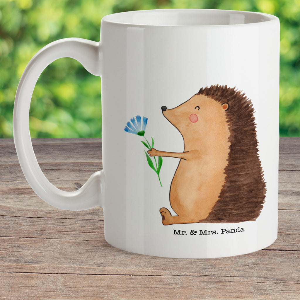 Kindertasse Igel mit Blume Kunststoff Tasse, Kindergarten, Tasse, Trinkbecher, Camping Becher, Kaffeetasse, Kunststoffbecher, Kindergartenbecher, Outdoorgeschirr, Kunststoffgeschirr, Reisebecher, Reisetasse, Kinderbecher, Tiermotive, Gute Laune, lustige Sprüche, Tiere, Igel, Gute Besserung, Genesungswünsche, Krankheit, Krankenhaus, krank, Besuch