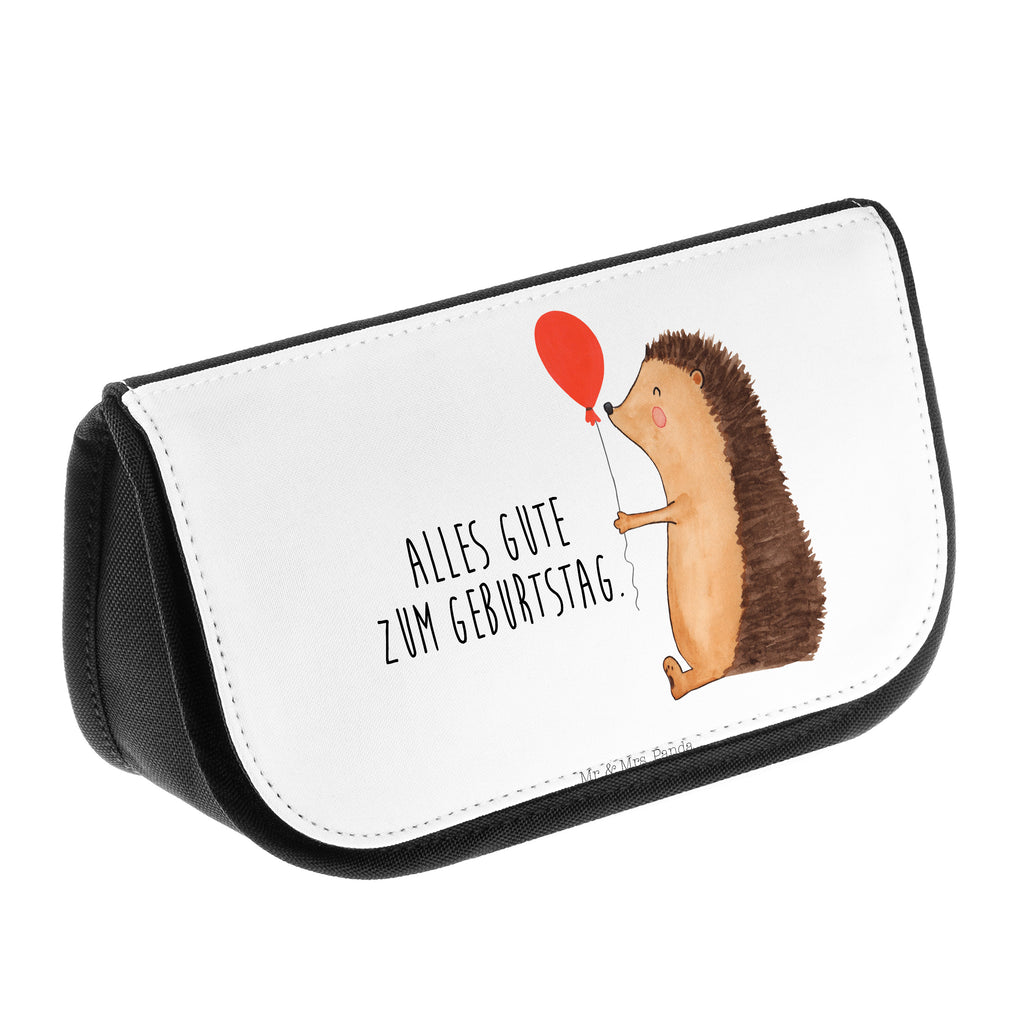 Kosmetiktasche Igel mit Luftballon Kosmetikbeutel, Kulturtasche, Kulturbeutel, Schminktasche, Make-Up Tasche, Tiermotive, Gute Laune, lustige Sprüche, Tiere, Igel, Geburtstag, Herzlichen Glückwunsch, Glückwunsch, Geburtstagskind, Ballon, Happy Birthday