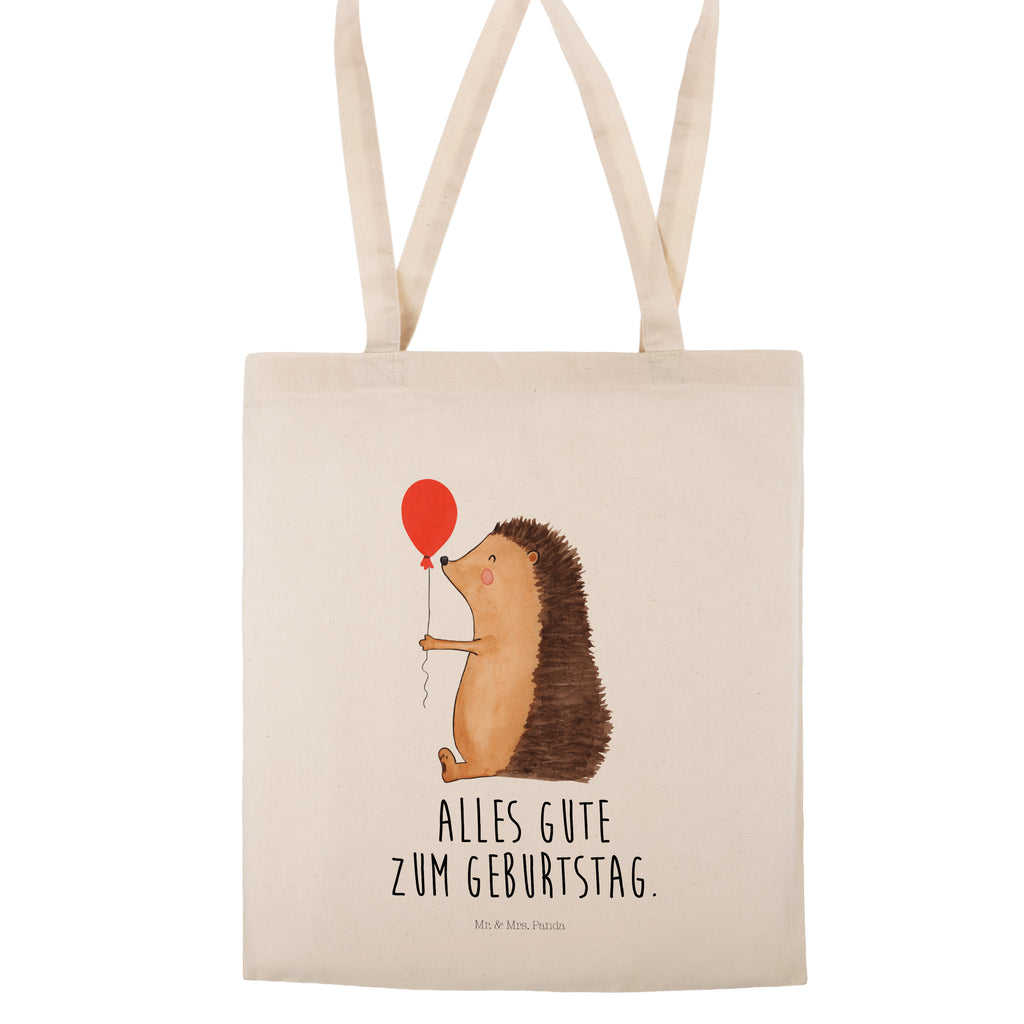 Tragetasche Igel mit Luftballon Beuteltasche, Beutel, Einkaufstasche, Jutebeutel, Stoffbeutel, Tiermotive, Gute Laune, lustige Sprüche, Tiere, Igel, Geburtstag, Herzlichen Glückwunsch, Glückwunsch, Geburtstagskind, Ballon, Happy Birthday