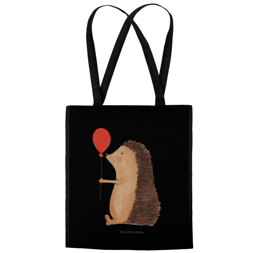 Tragetasche Igel mit Luftballon Beuteltasche, Beutel, Einkaufstasche, Jutebeutel, Stoffbeutel, Tiermotive, Gute Laune, lustige Sprüche, Tiere, Igel, Geburtstag, Herzlichen Glückwunsch, Glückwunsch, Geburtstagskind, Ballon, Happy Birthday
