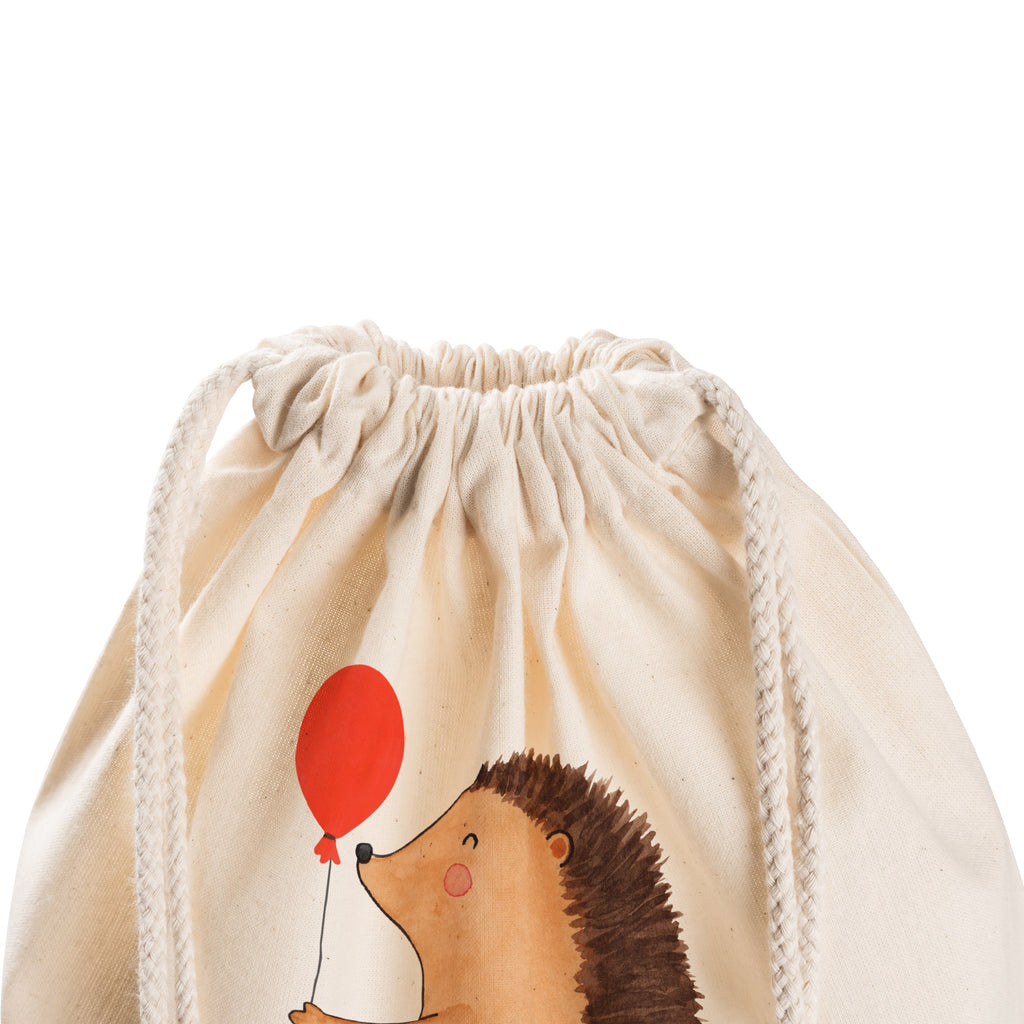 Sportbeutel Igel mit Luftballon Turnbeutel, Beutel, Sporttasche, Tasche, Stoffbeutel, Tiermotive, Gute Laune, lustige Sprüche, Tiere, Igel, Geburtstag, Herzlichen Glückwunsch, Glückwunsch, Geburtstagskind, Ballon, Happy Birthday
