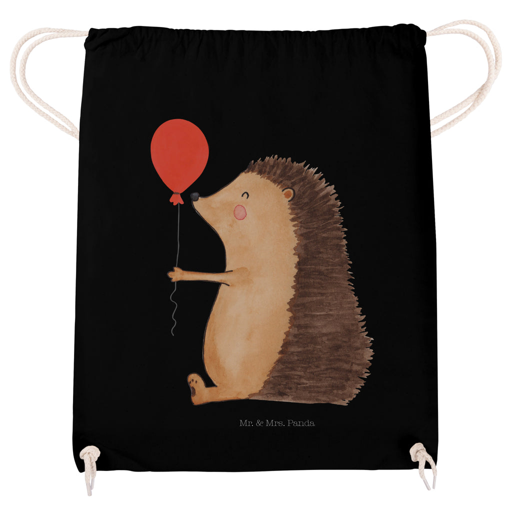 Sportbeutel Igel mit Luftballon Turnbeutel, Beutel, Sporttasche, Tasche, Stoffbeutel, Tiermotive, Gute Laune, lustige Sprüche, Tiere, Igel, Geburtstag, Herzlichen Glückwunsch, Glückwunsch, Geburtstagskind, Ballon, Happy Birthday